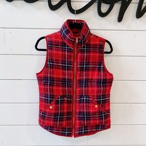 Red plaid vest